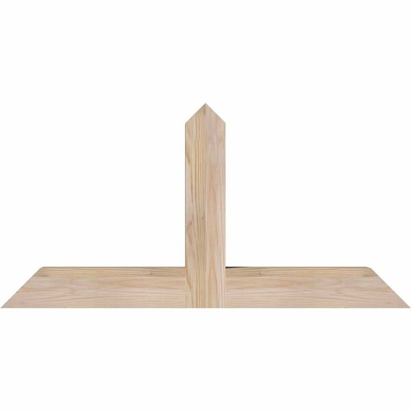 Ekena Millwork Portland Smooth Timber Gable Bracket, Douglas Fir, 36"W x 18"H x 3 1/2"D x 3 1/2"F, 12/12 Pitch GBW036X18X0404POR00SDF - main